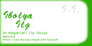 ibolya ilg business card